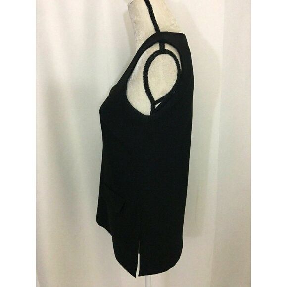 Zara Womens Solid Black V Neck Work Career Tank Top Xs - Picture 3 of 5